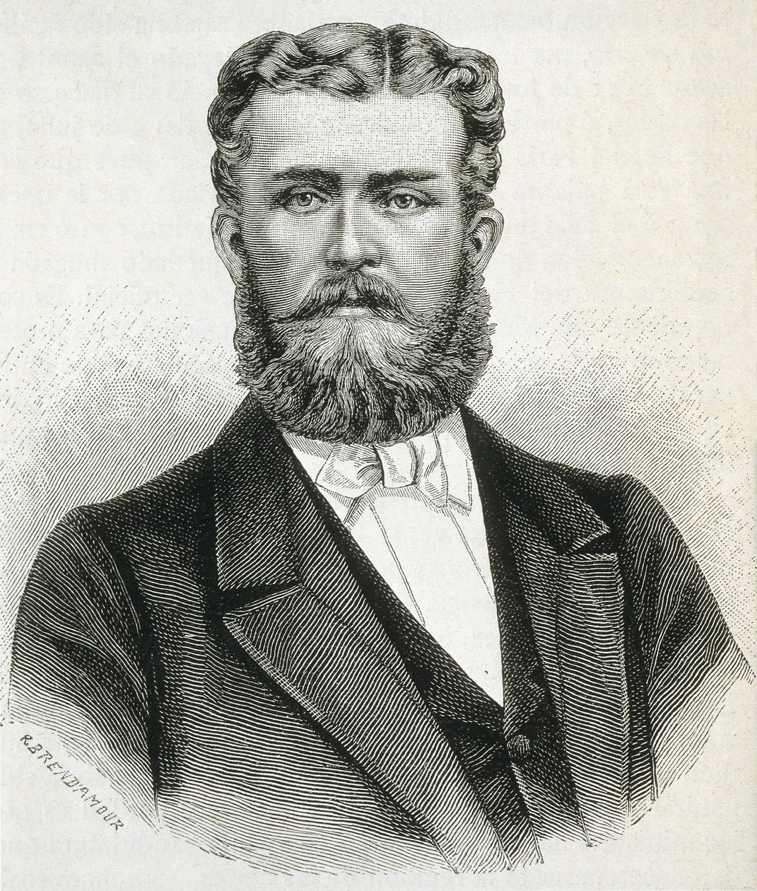 HOHENZOLLERN-SIGMARINGEN, Leopold (1835-1905). I. Carol román király testvére és a későbbi Ferdinánd román király apja. Metszet alkotó: Artist Unknown