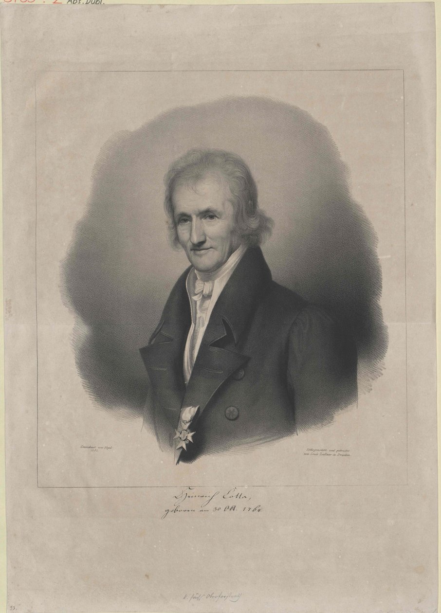 Heinrich von Cotta (nyomtatás) alkotó: Artist Unknown