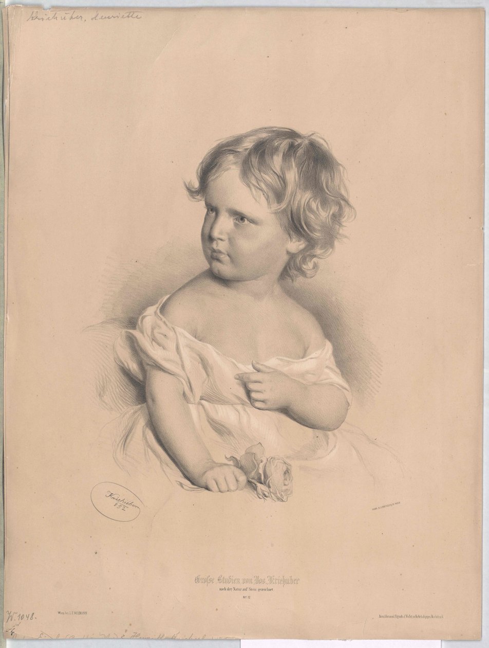 Henriette Kriehuber (nyomtatás) alkotó: Artist Unknown