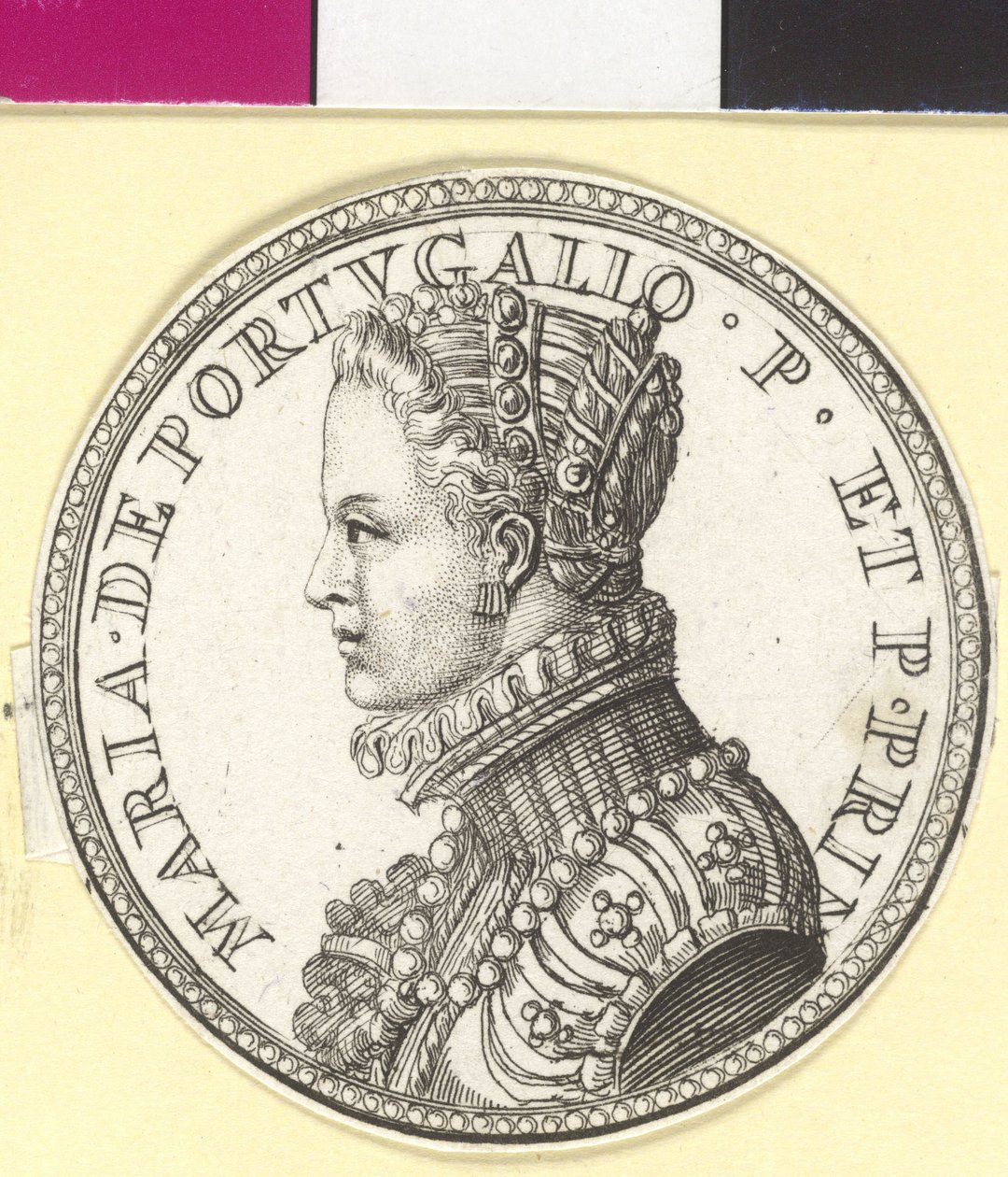Maria portugál infánsnő (nyomtatás) alkotó: Artist Unknown