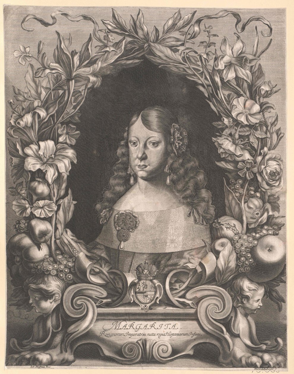 Margit Terézia spanyol infánsnő (nyomtatás) alkotó: Artist Unknown