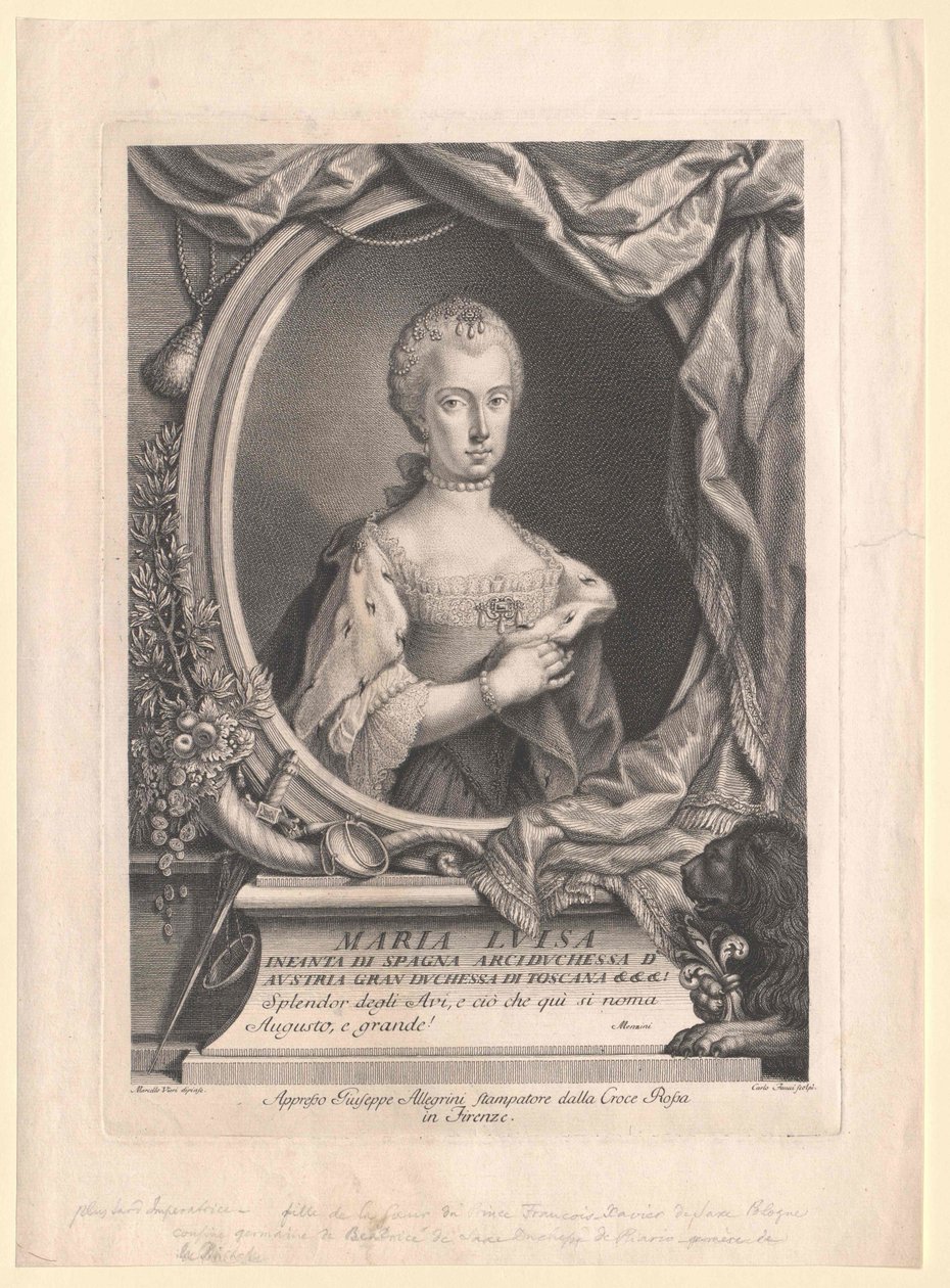 Maria Luisa spanyol infánsnő alkotó: Artist Unknown