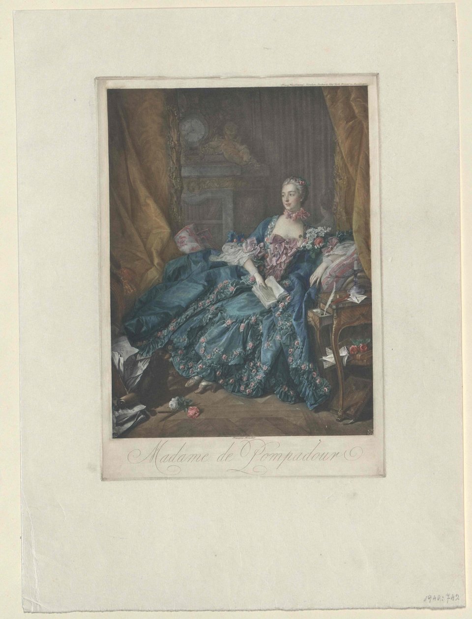 Jeanne Antoinette Poisson Poisson Pompadour alkotó: Artist Unknown