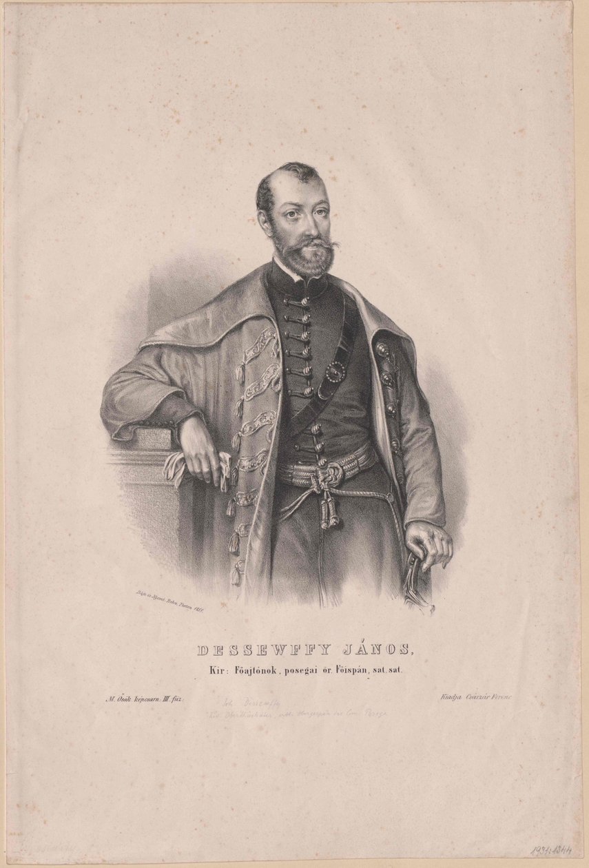 Johann Dessewffy-Csernek alkotó: Artist Unknown