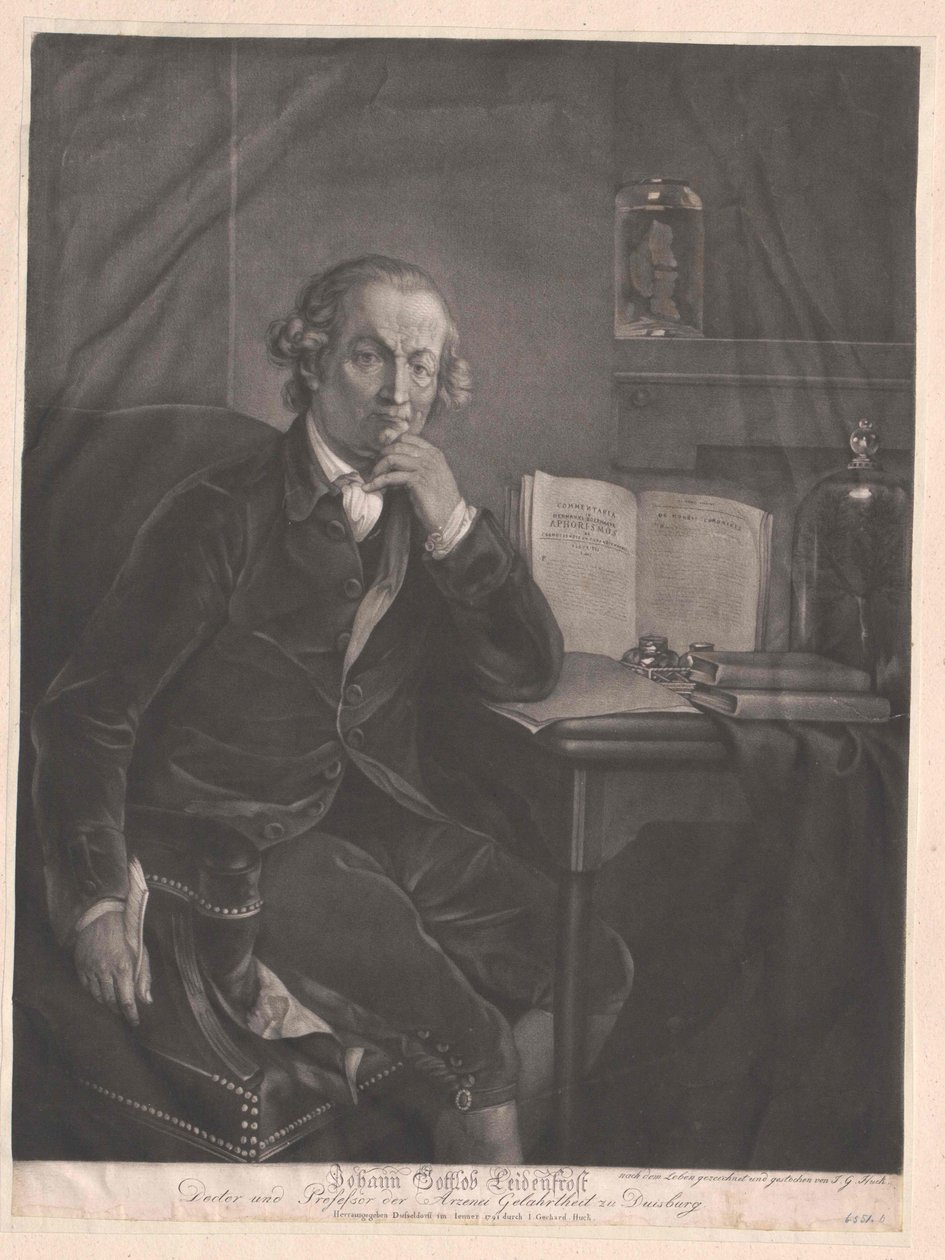 Johann Gottlob Leidenfrost alkotó: Artist Unknown