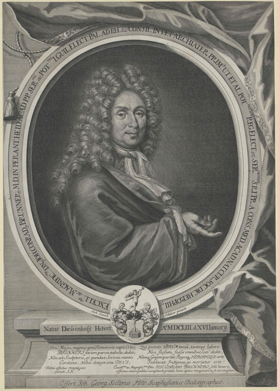 Johann Konrad Brunner (nyomtatás) alkotó: Artist Unknown