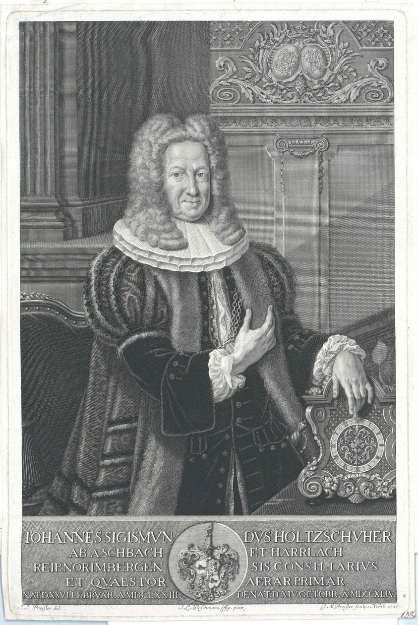 Johann Sigismund Holzschuher Aspach és Harrlachból alkotó: Artist Unknown
