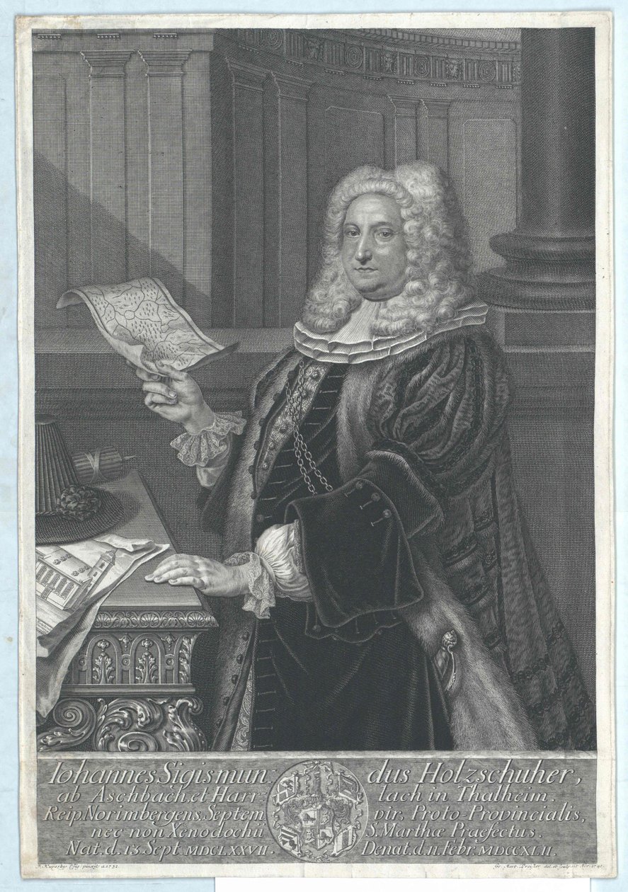 Johann Sigismund Holzschuher von Aspach és Harrlach a Thalheimi kerületben alkotó: Artist Unknown