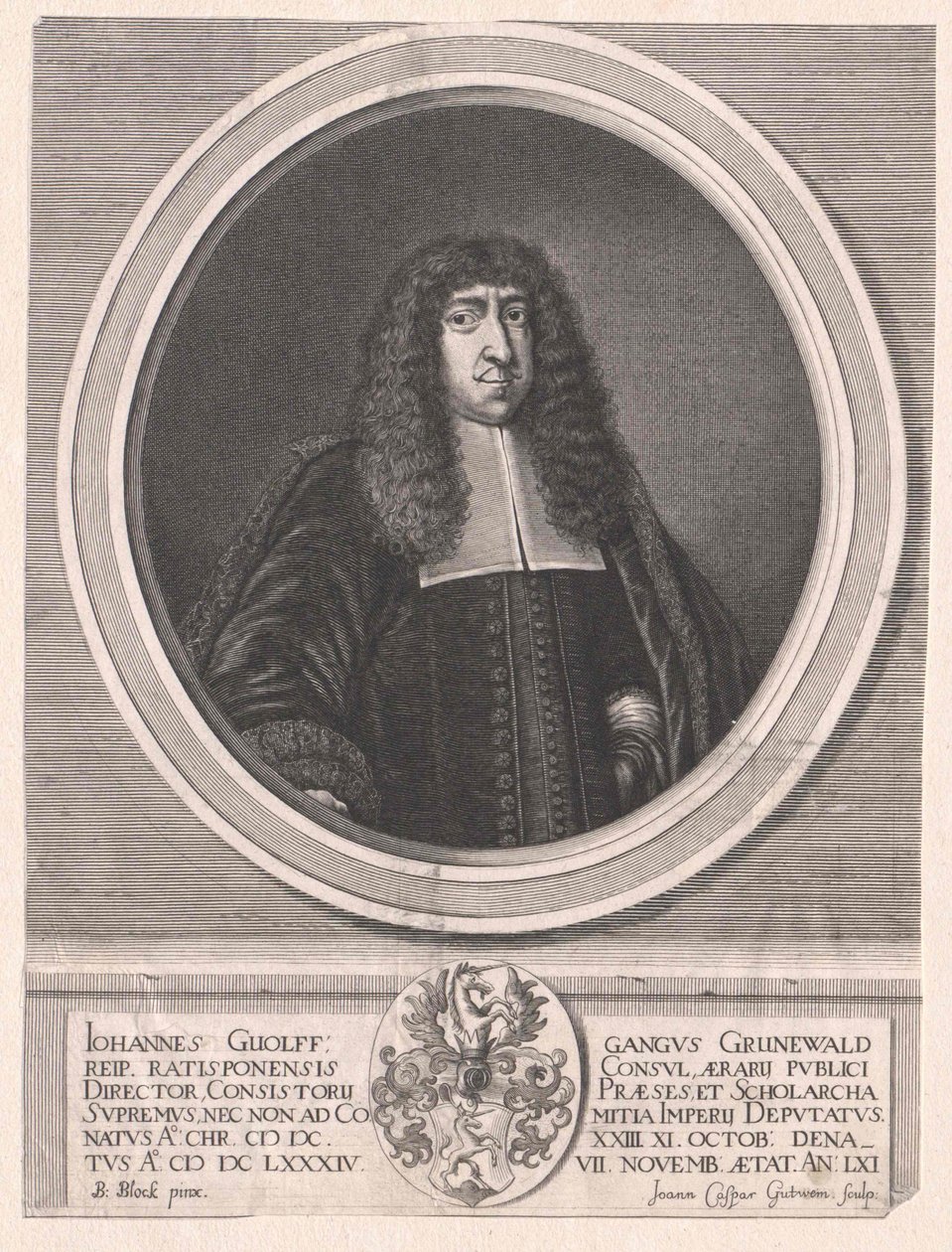 Johann Wolfgang Gruenewald (nyomtatás) alkotó: Artist Unknown