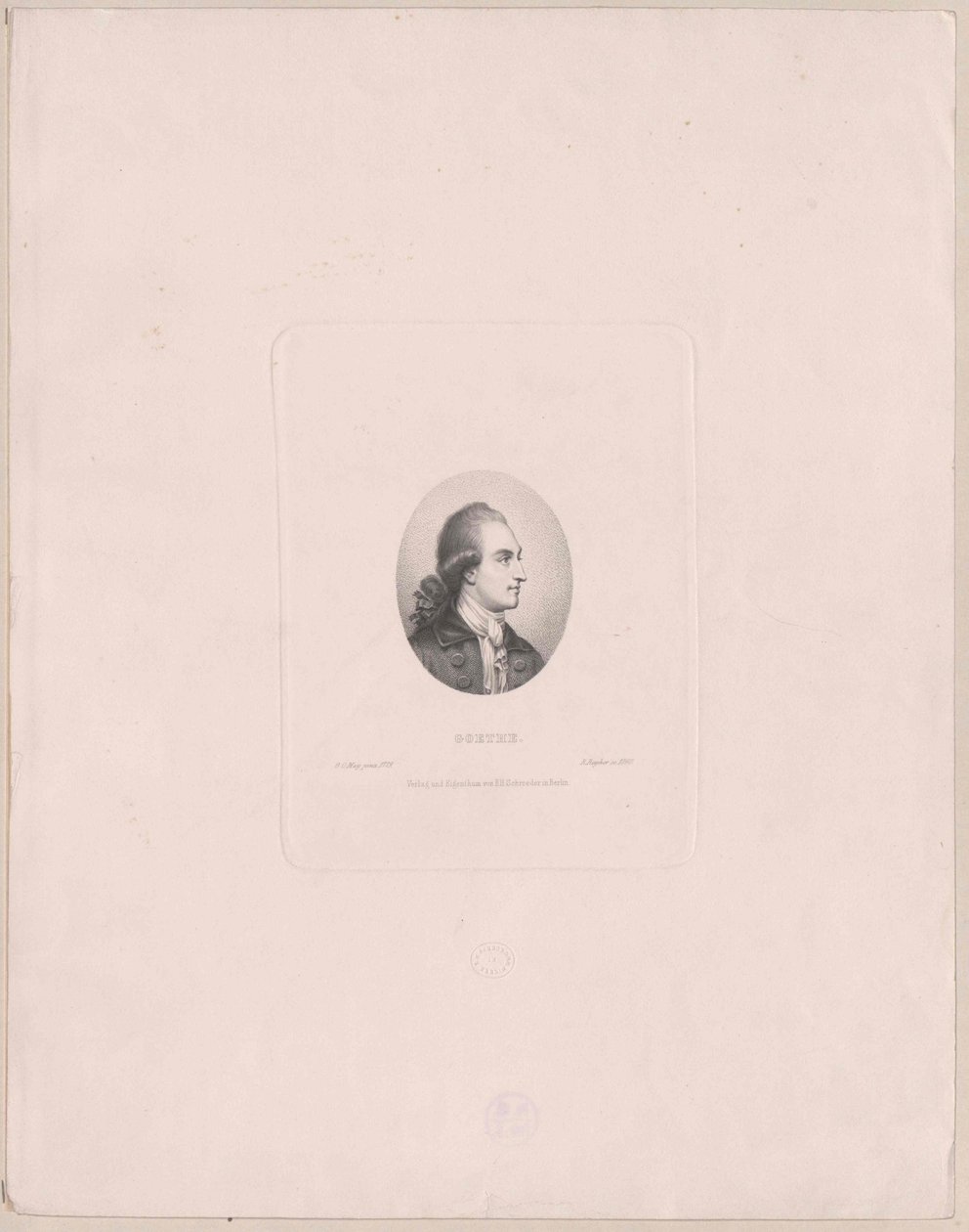 Johann Wolfgang von Goethe alkotó: Artist Unknown