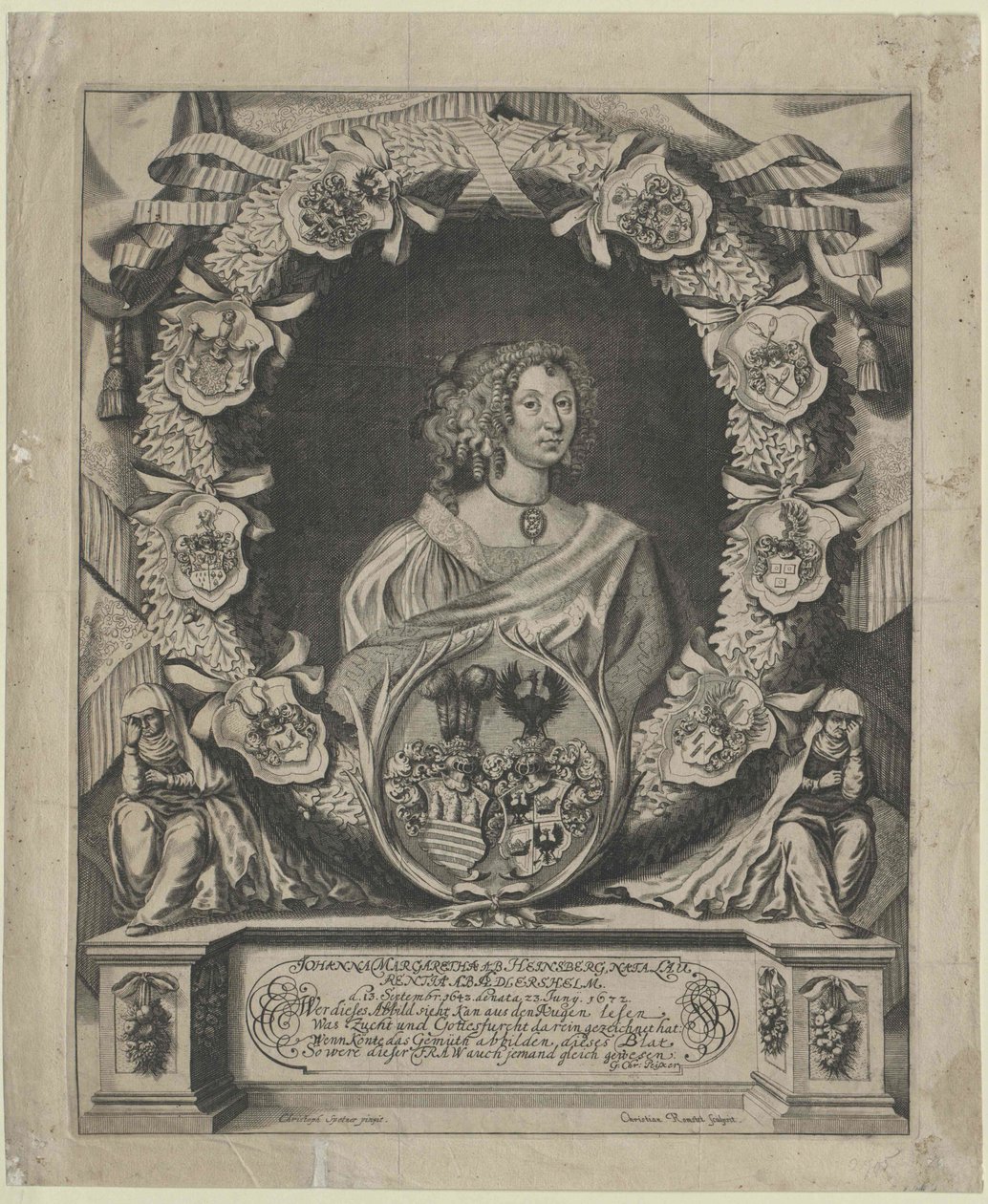 Johanna Margaretha von Lorenz-Adlershelm (nyomtatás) alkotó: Artist Unknown
