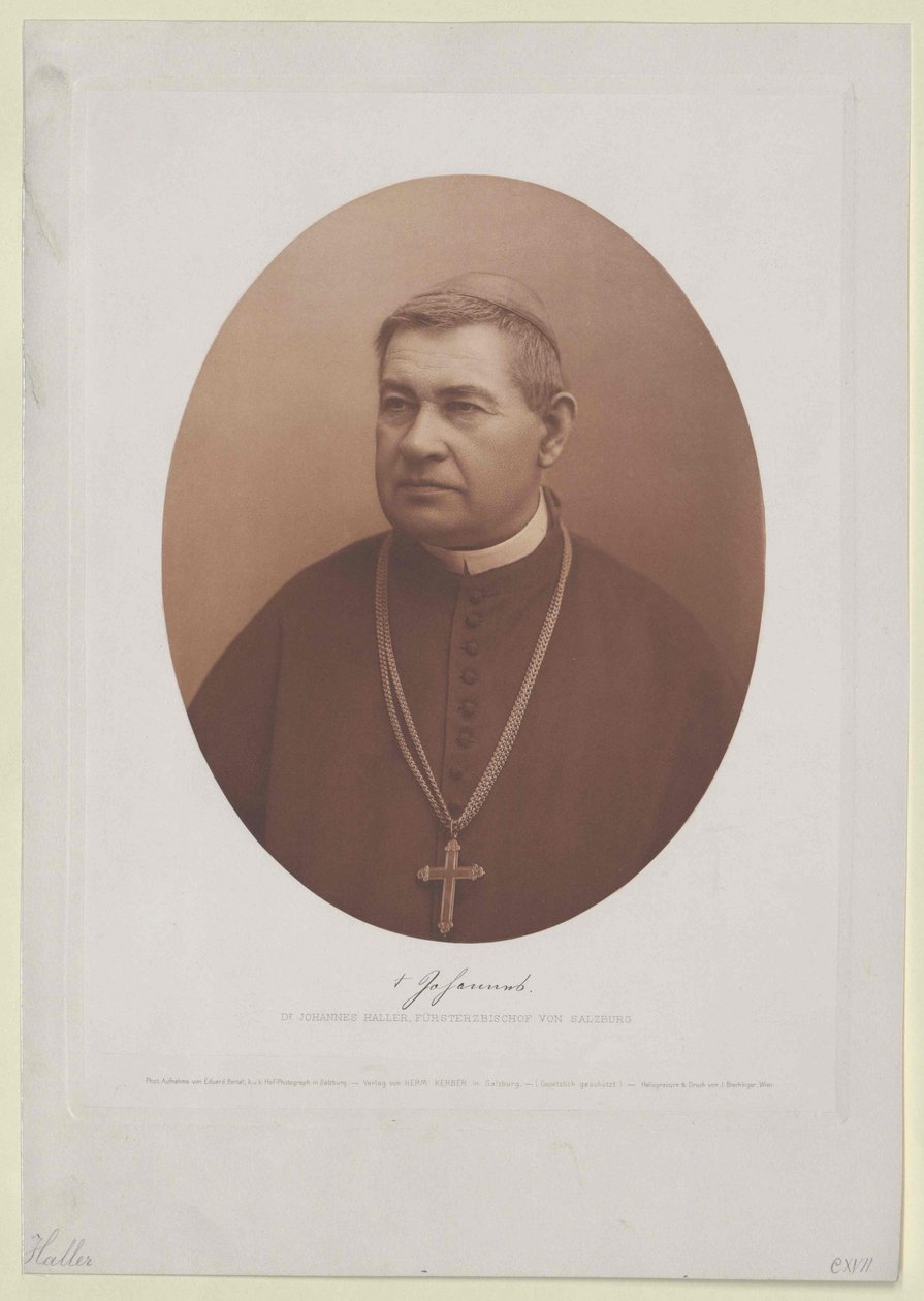 Johannes Haller (nyomtatás) alkotó: Artist Unknown