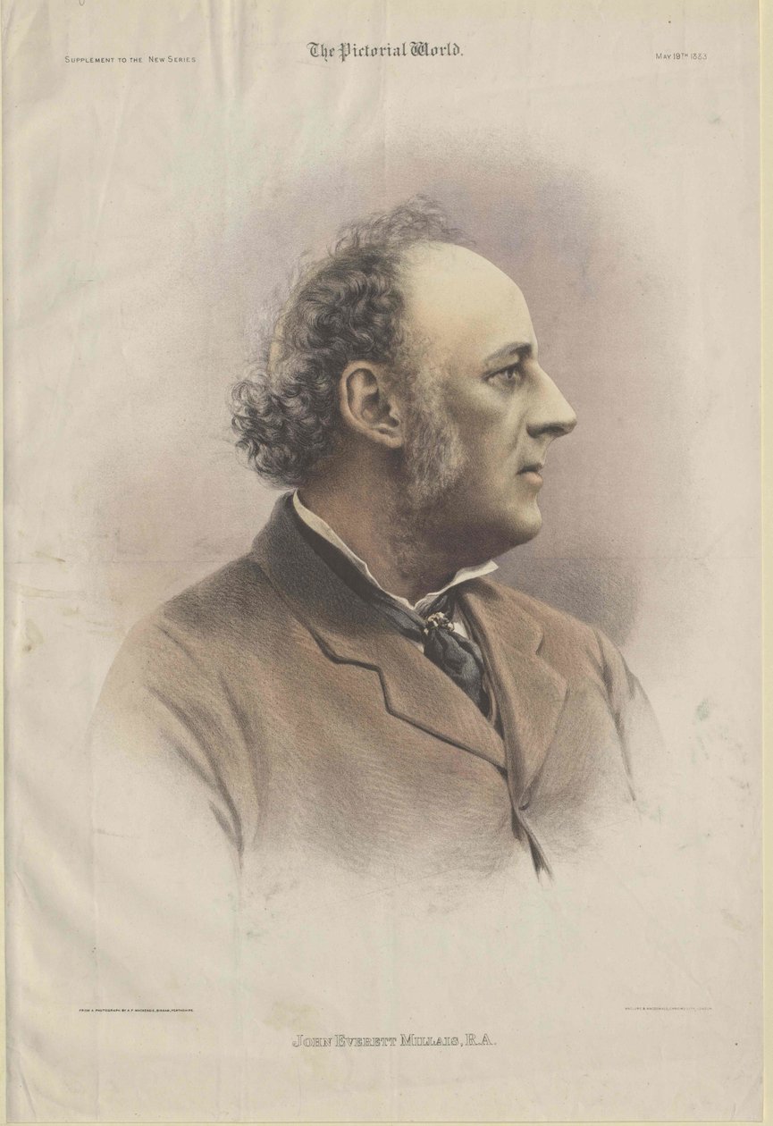 John Everett Millais (nyomtatás) alkotó: Artist Unknown