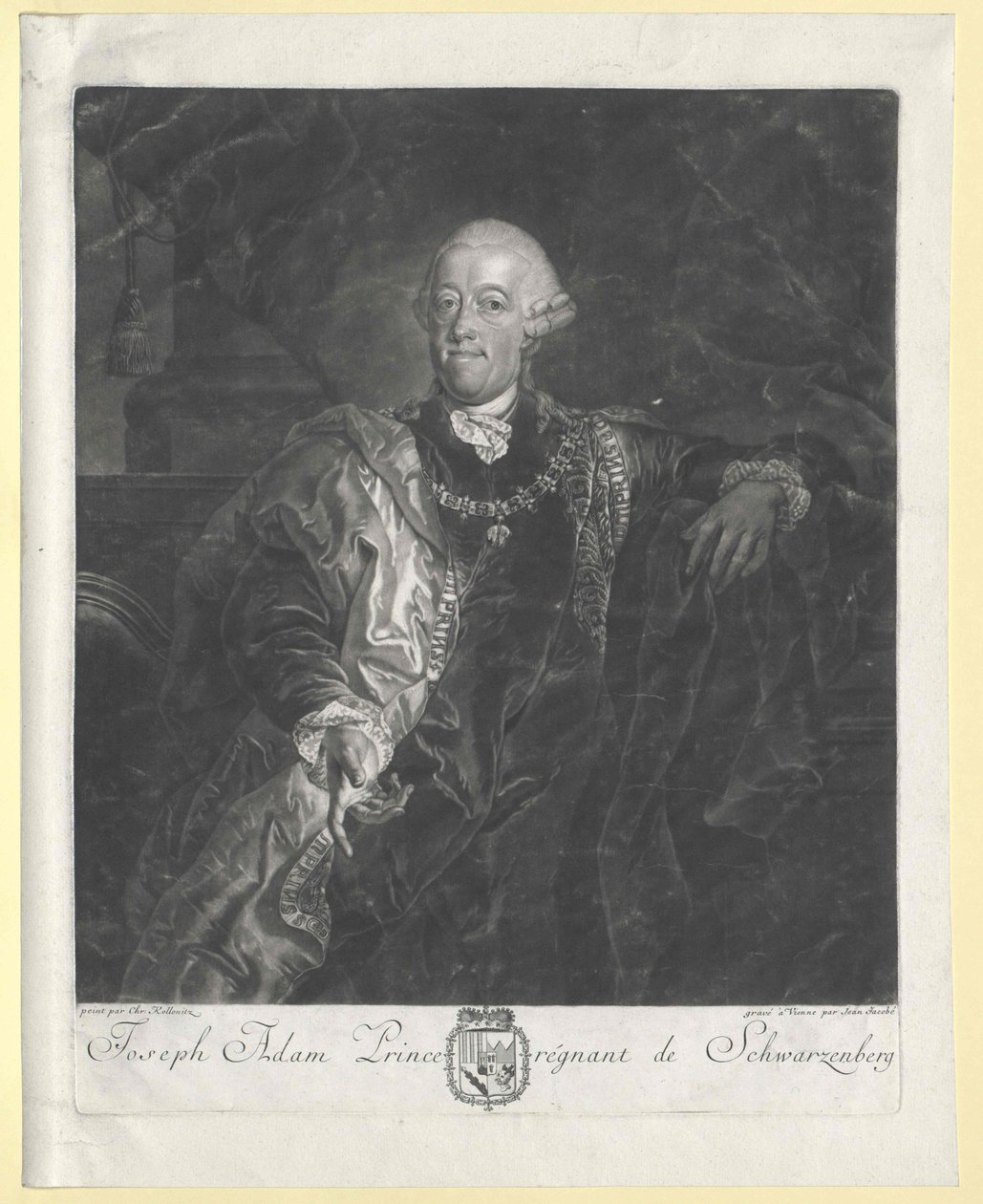 Joseph Adam Johann Nepomuk Johann Nepomuk gróf von Schwarzenberg (csúcs) alkotó: Artist Unknown