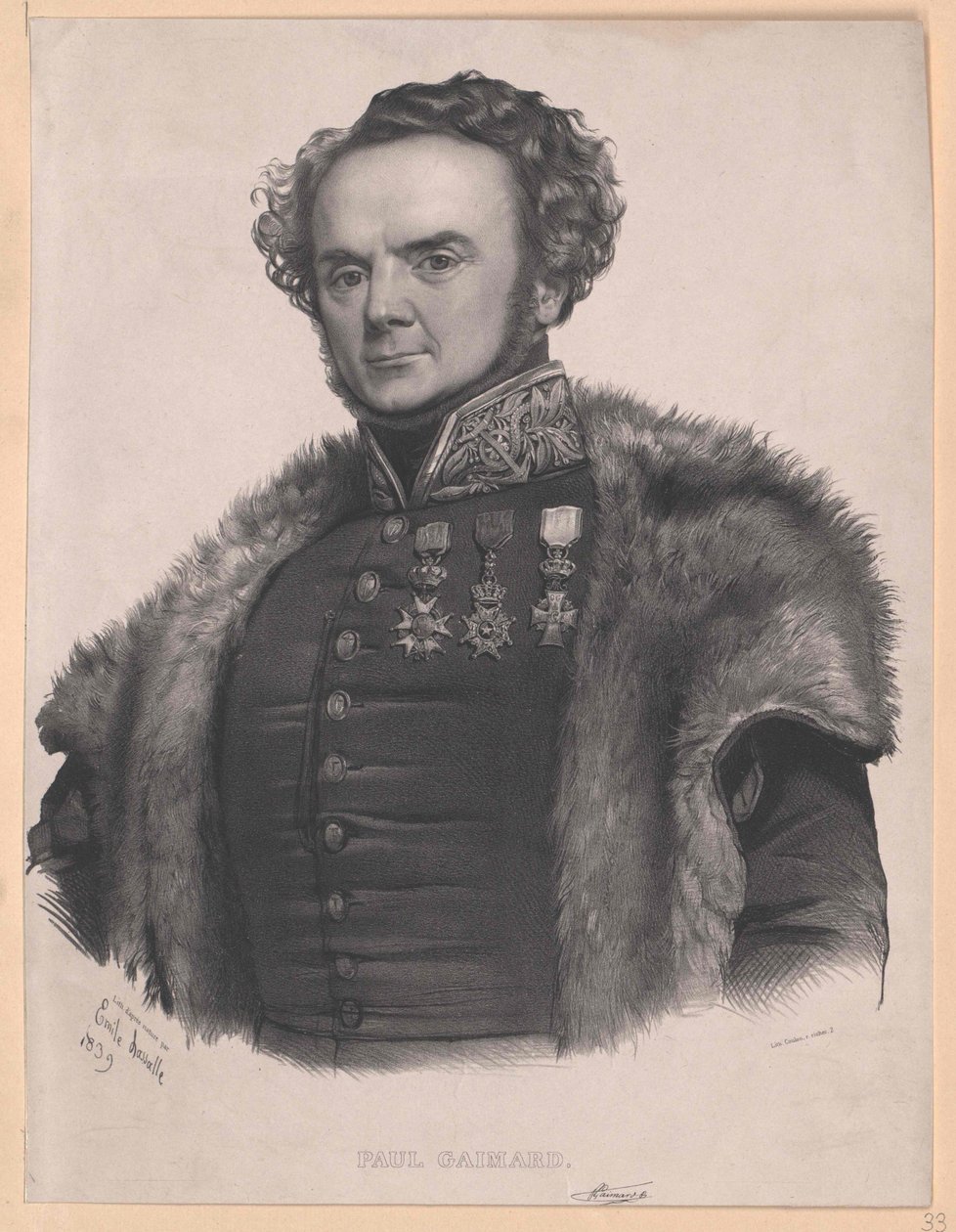 Joseph Paul Gaimard (nyomtatás) alkotó: Artist Unknown