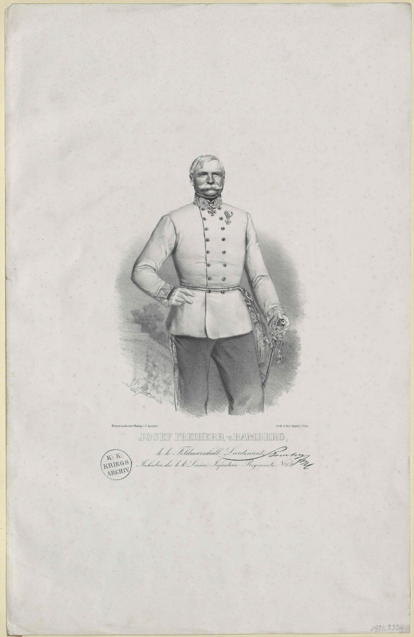 Joseph báró Bamberg alkotó: Artist Unknown