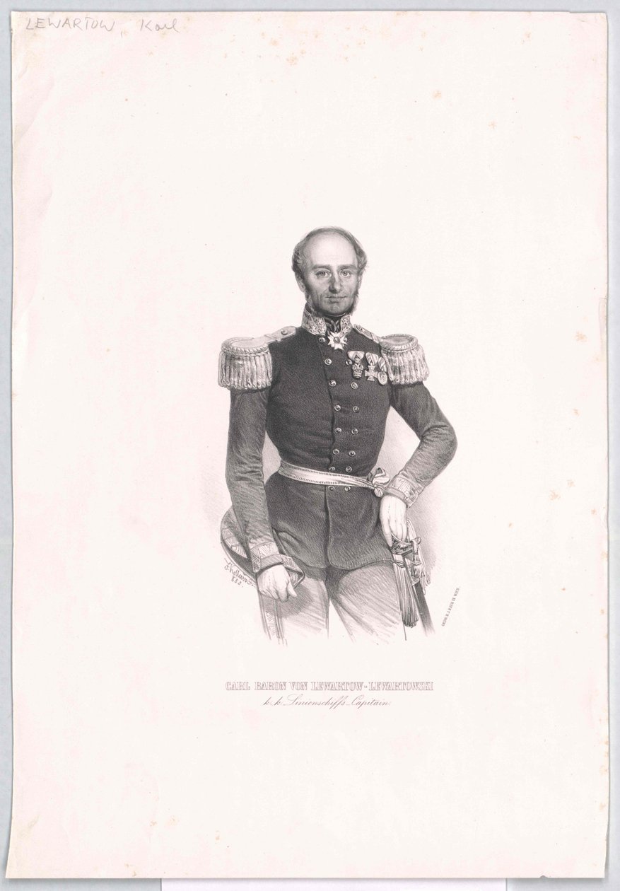 Karl báró von Lewartow von Lewartowski alkotó: Artist Unknown
