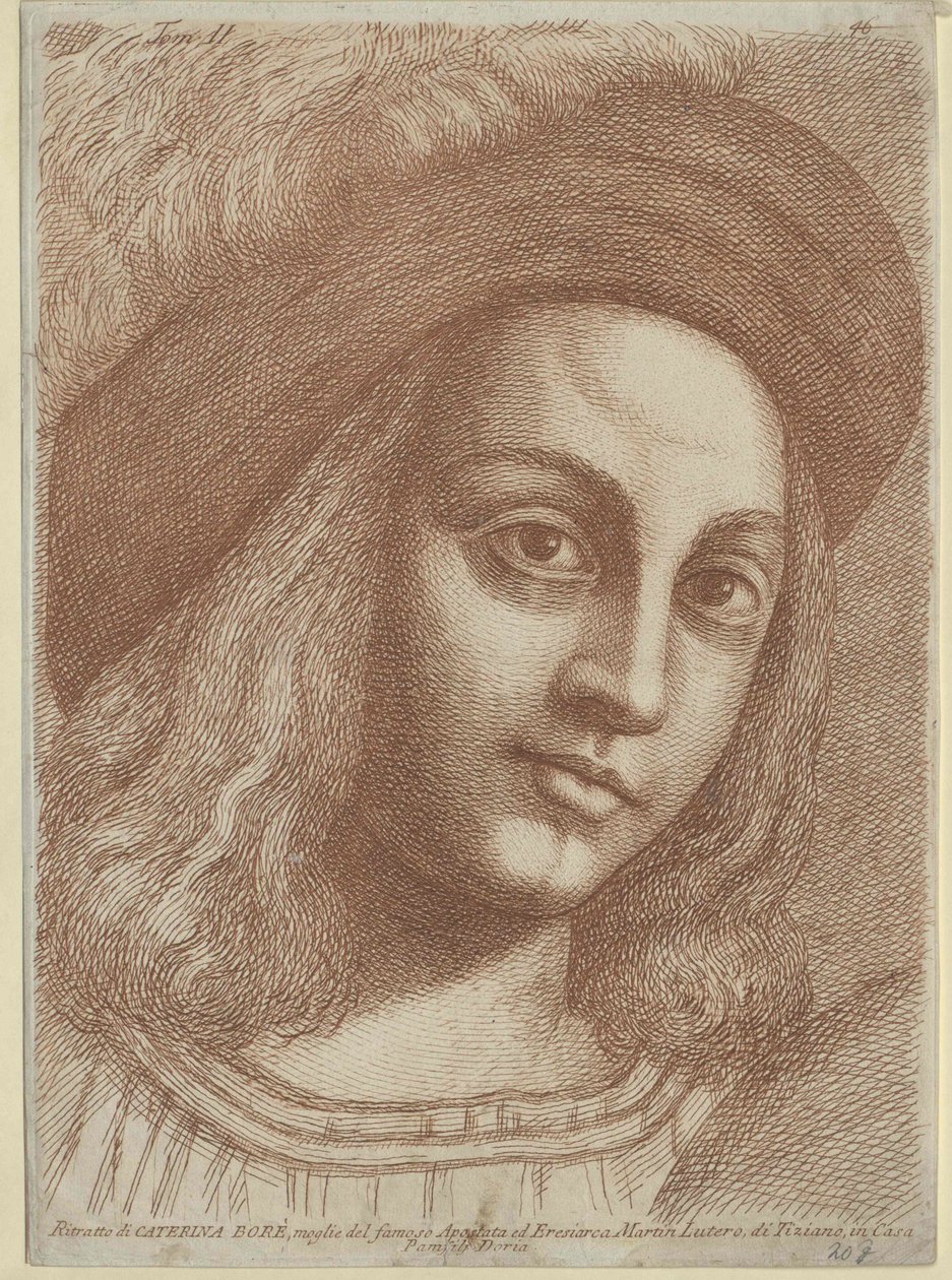 Katharina von Bora (nyomtatás) alkotó: Artist Unknown