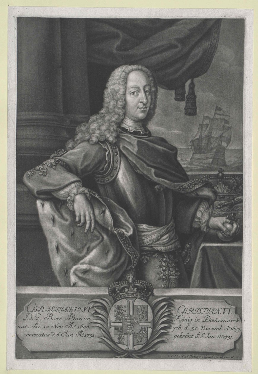 VI. keresztény dán király alkotó: Artist Unknown