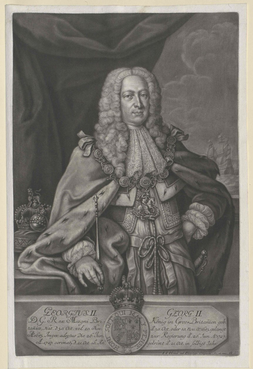 Anglia királya Hannoveri választófejedelem II. György alkotó: Artist Unknown