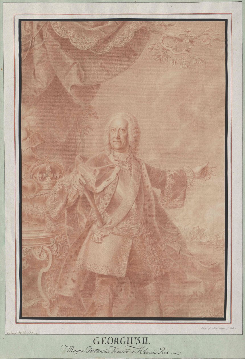 Anglia királya Hannoveri választófejedelem II. György alkotó: Artist Unknown