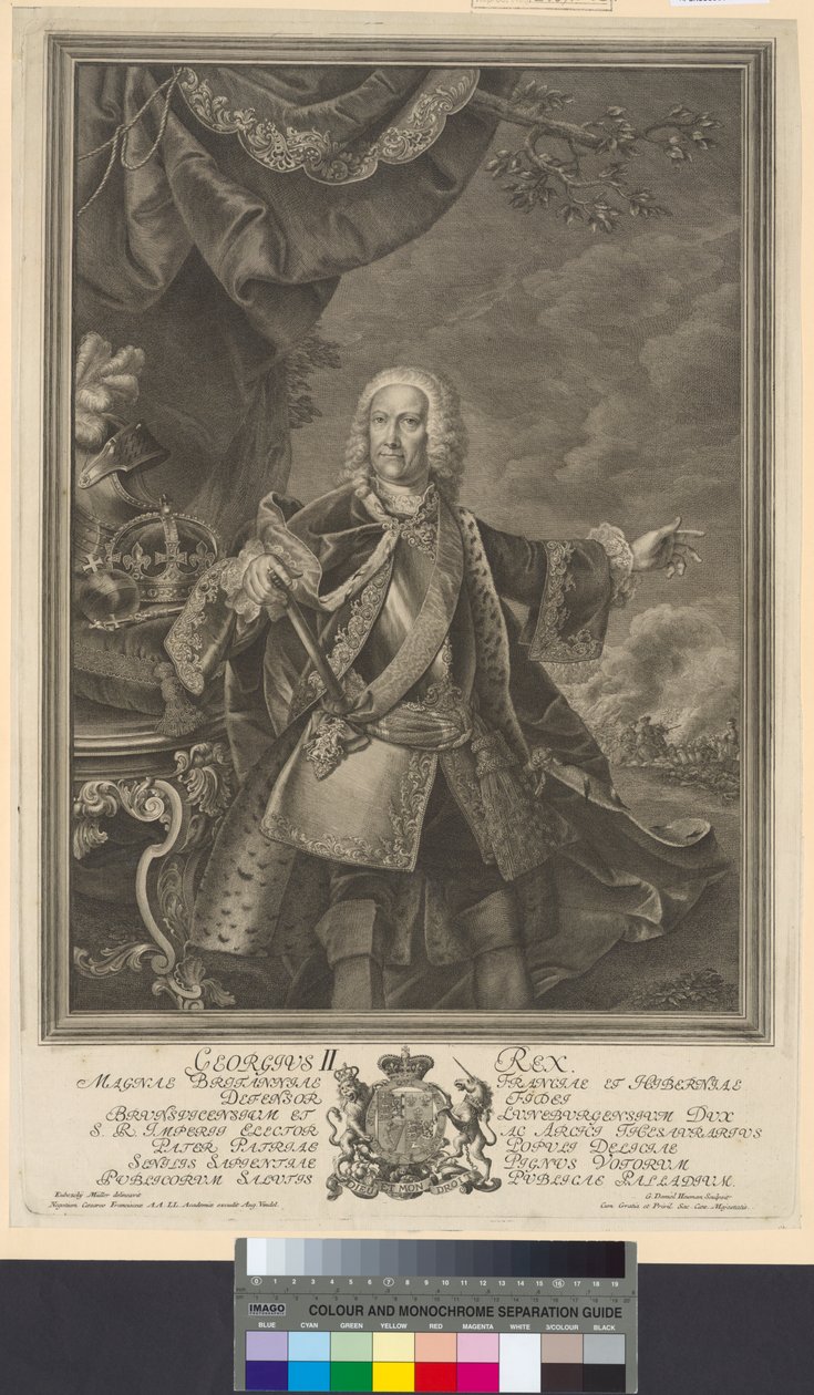 Anglia királya Hannoveri választófejedelem II. György alkotó: Artist Unknown