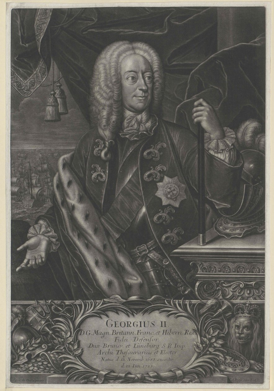 Anglia királya Hannoveri választófejedelem II. György alkotó: Artist Unknown