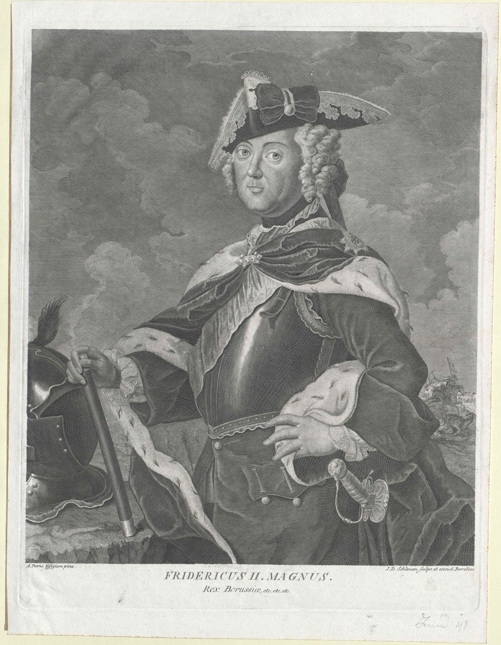 II. Frigyes porosz király alkotó: Artist Unknown