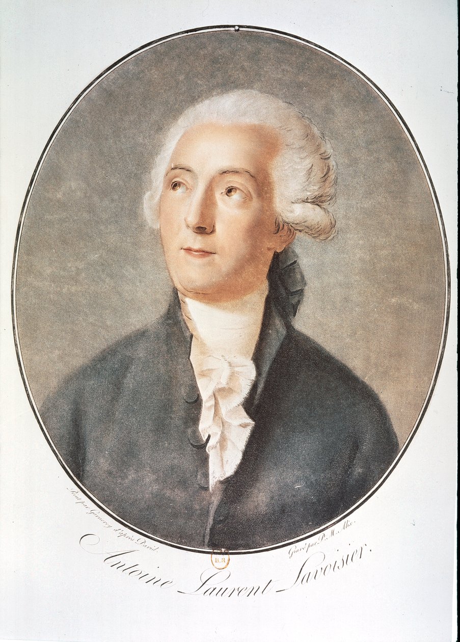 LAVOISIER Antoine-Laurent de: Laiser Laiser: Portré (akvarell) alkotó: Artist Unknown