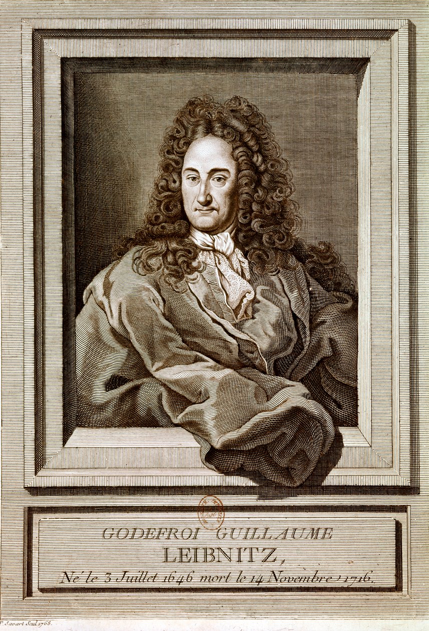 LEIBNITZ Gottfried Wilhelm von: Philipp Friedrich Wilhelm Philipp Leibstein: Portré (metszet) alkotó: Artist Unknown