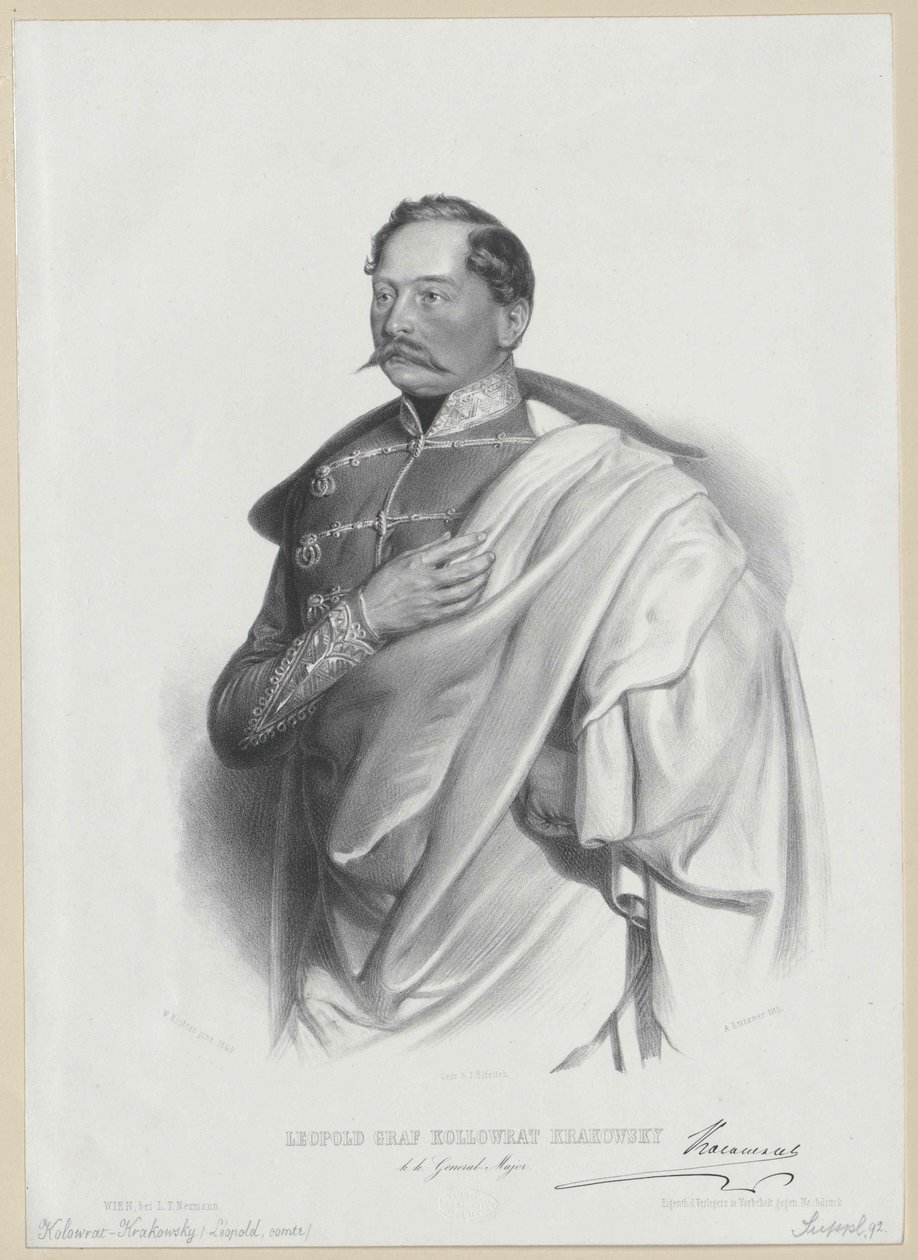 Leopold gróf Kolovrat Krakkó alkotó: Artist Unknown