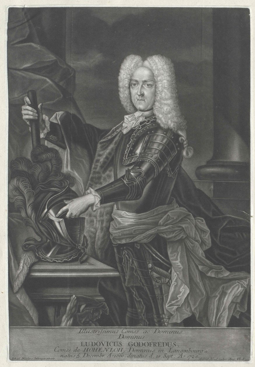 Ludwig Gottfried gróf Hohenlohe-Waldenburg-Pfedelbach alkotó: Artist Unknown