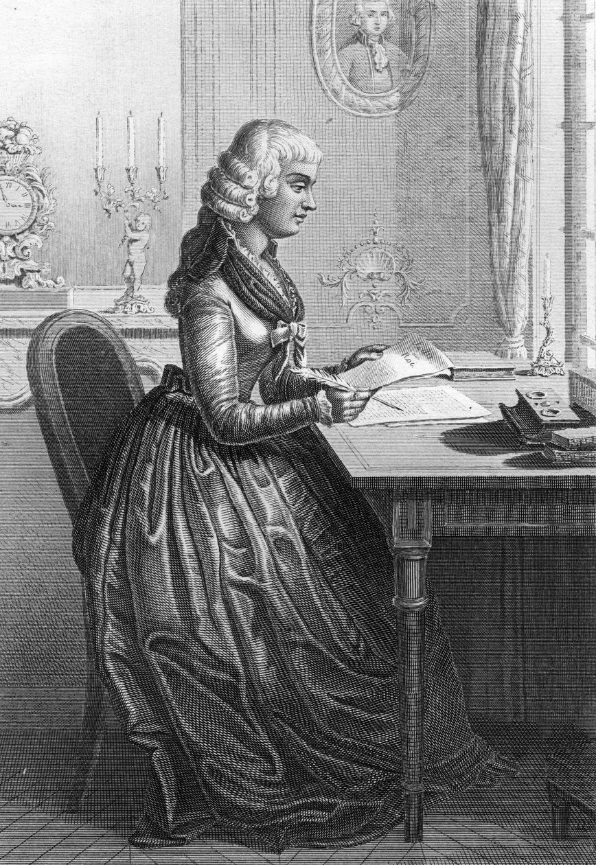 Madame Roland levelet ír XVI. Lajosnak (metszet) alkotó: Artist Unknown