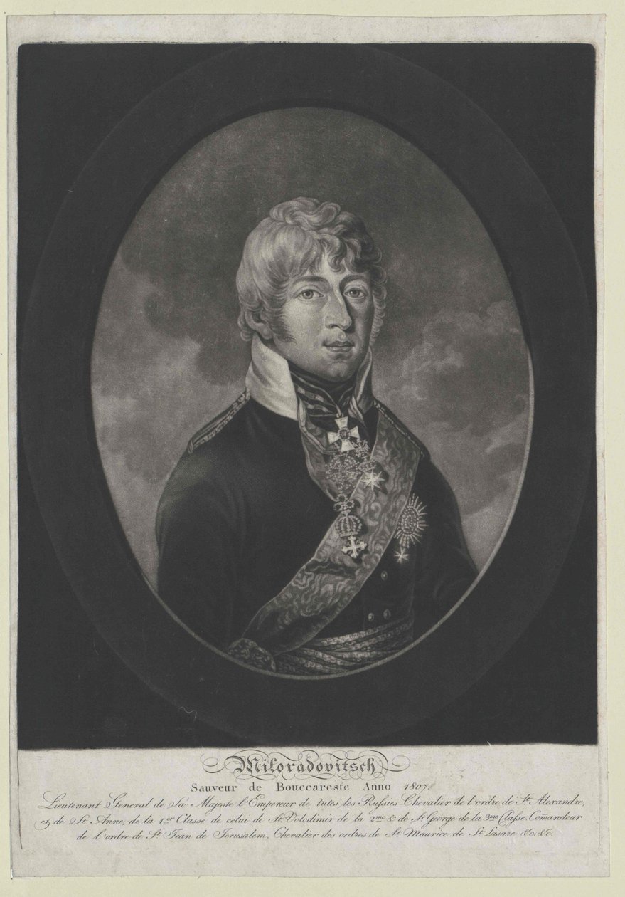 Mihail Andrejevics Miloradovics gróf alkotó: Artist Unknown