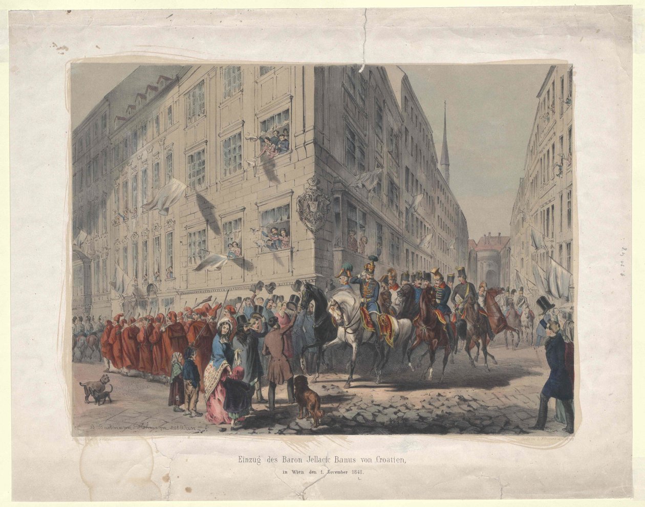 A horvátországi Jellacic báró tilalmának áthelyezése alkotó: Artist Unknown