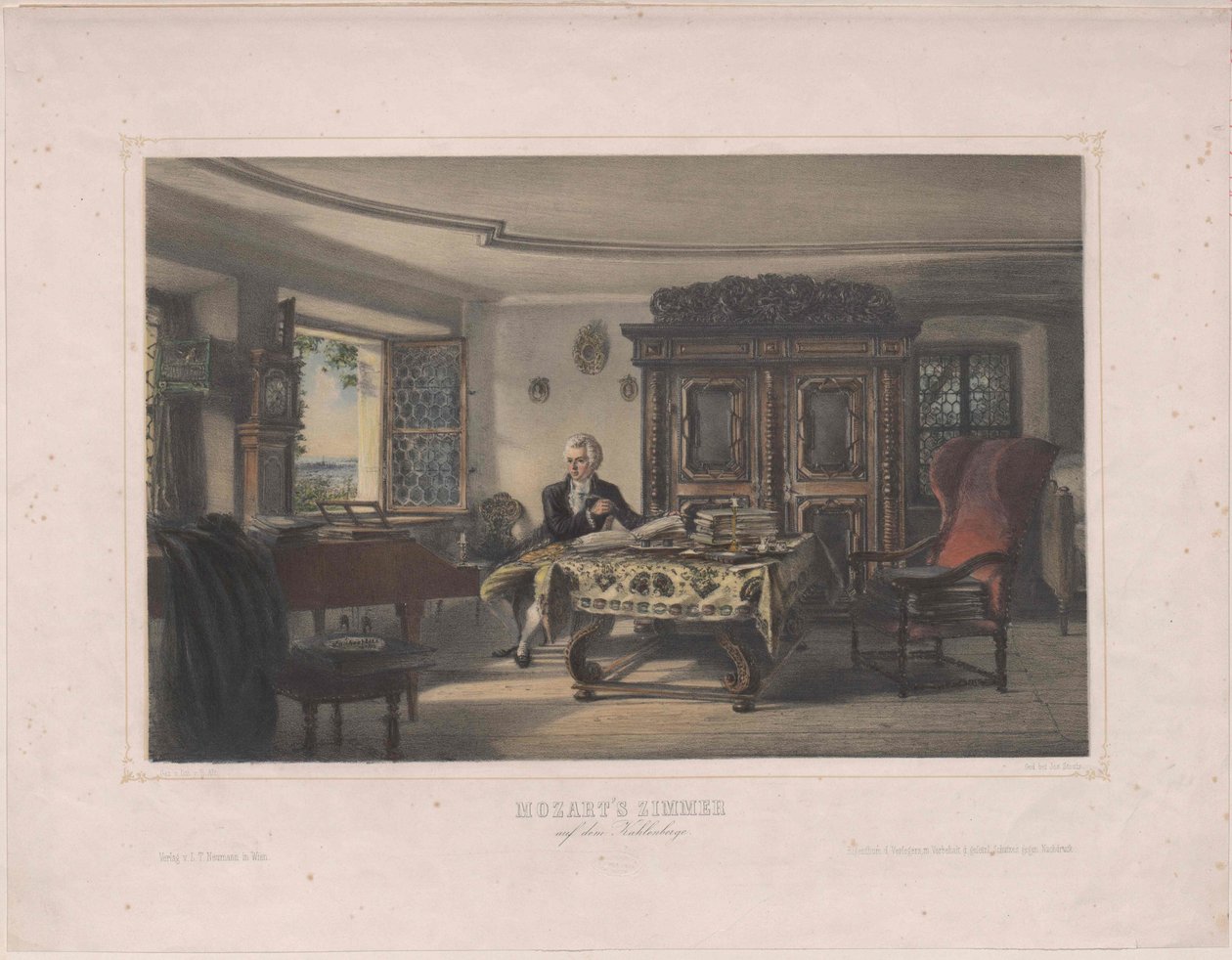 Mozart komponál alkotó: Artist Unknown