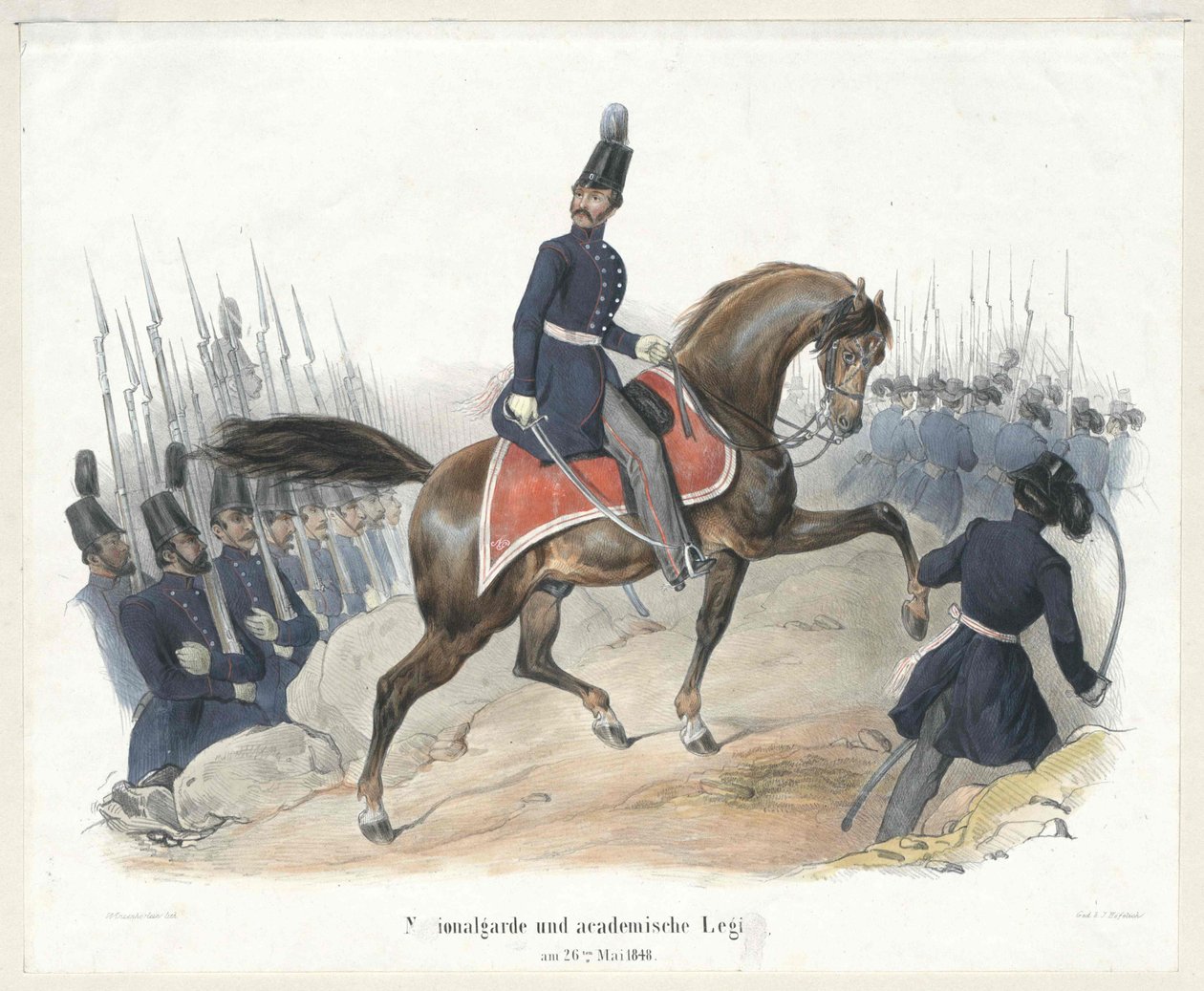 Nemzeti Gárda és kollégiumi légió 1848. május 26-án alkotó: Artist Unknown