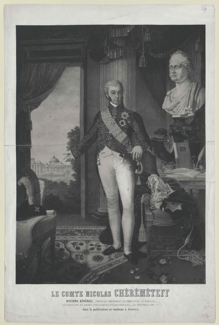 Nikolai Petrowitsch gróf Sheremetev alkotó: Artist Unknown
