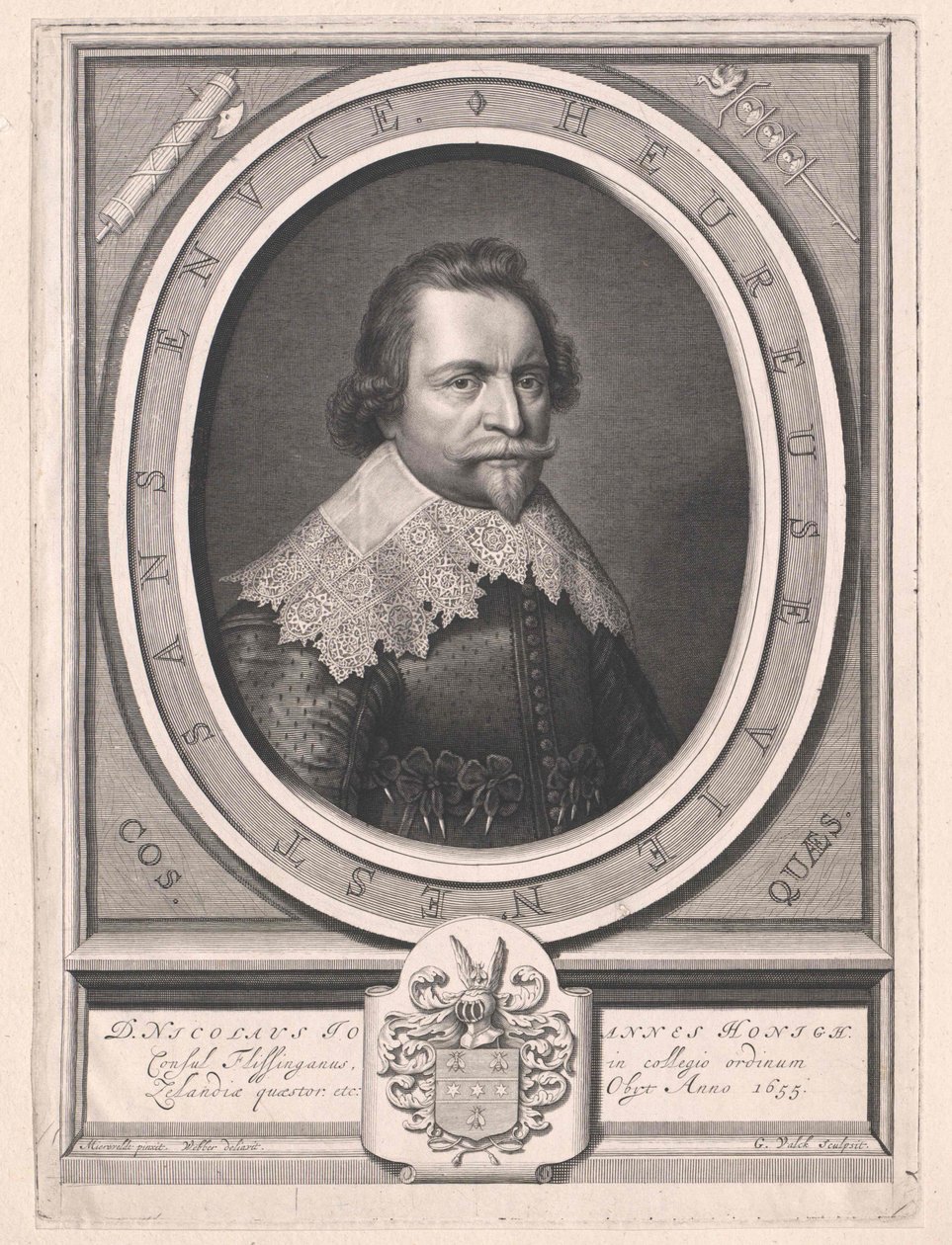 Nikolaus Johannes Honigh (nyomtatás) alkotó: Artist Unknown