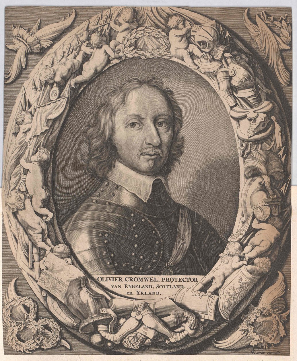 Oliver Cromwell (nyomtatás) alkotó: Artist Unknown
