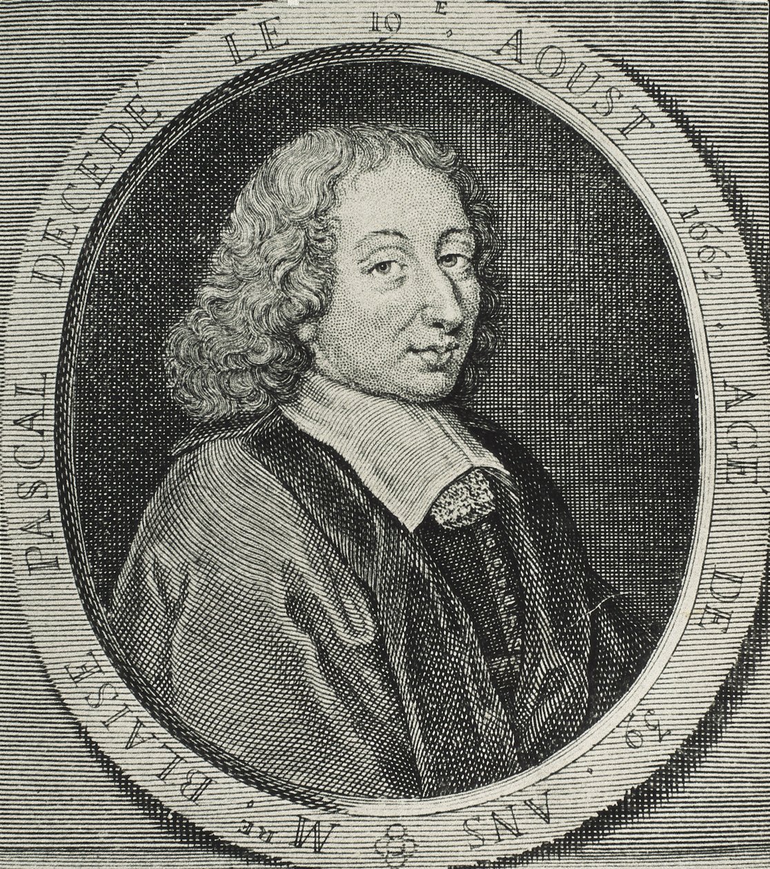 PASCAL, Blaise (1623-1662). Francia matematikus, fizikus és filozófus. Metszet alkotó: Artist Unknown