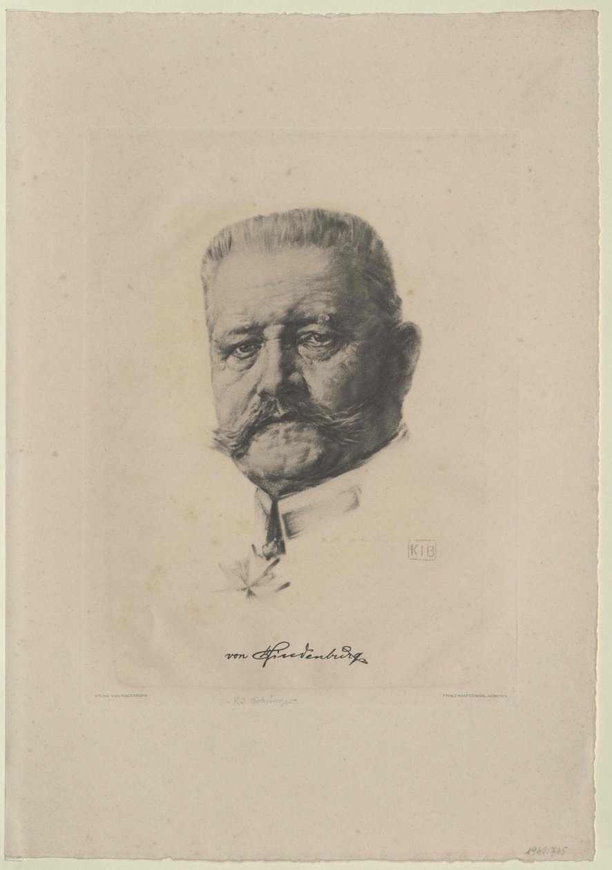 Paul von Beneckendorff Hindenburg alkotó: Artist Unknown