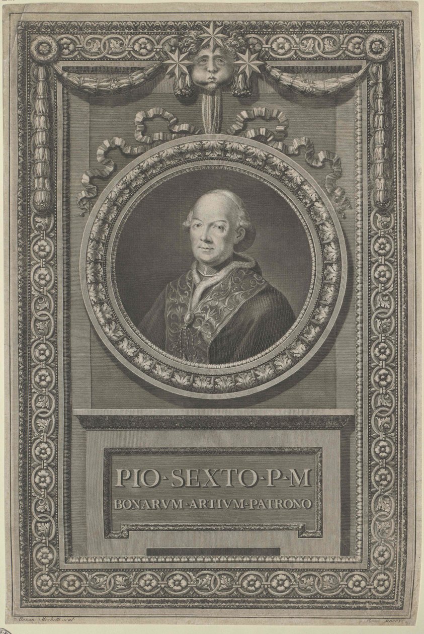 VI. Pius pápa (nyomtatás) alkotó: Artist Unknown