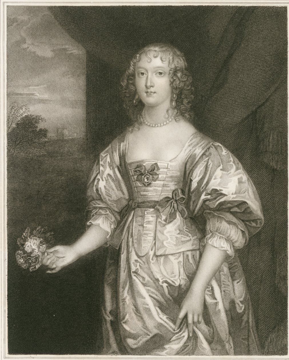 Elizabeth Cecil portréja (metszet) alkotó: Artist Unknown