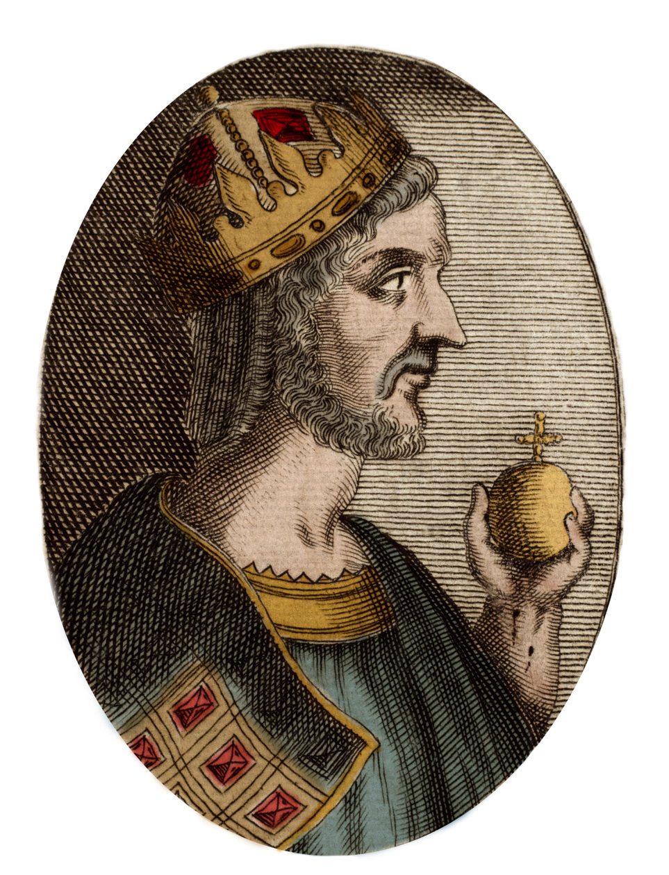 I. Justinianus portréja - I. (Nagy) Justinianus (Flavius Petrus Sabbatius Justinianus) (482-565), kelet-római császár portréja. alkotó: Artist Unknown