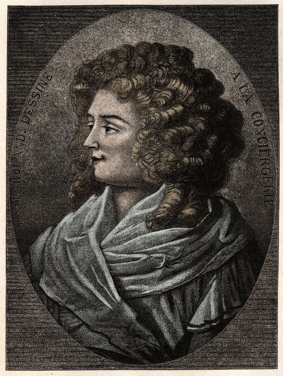 Manon (Jeanne Marie) Roland Philipon dite Madame Roland (1754-1793) a la Concierge portréja, a francia forradalom idején a girondista frakció tagja - alkotó: Artist Unknown