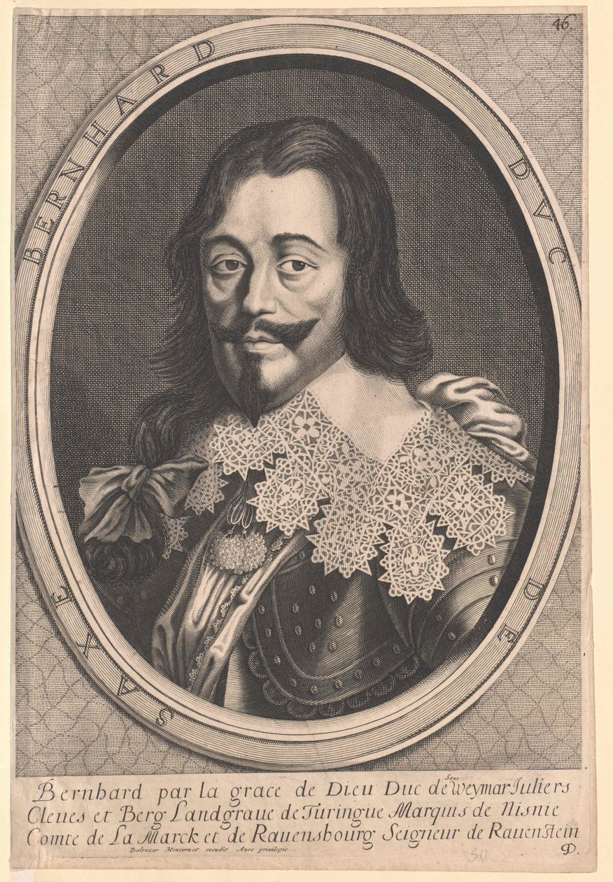 Bernard szász-weimari herceg (nyomtatás) alkotó: Artist Unknown