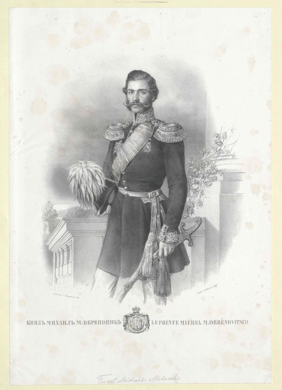 Mihail Obrenovics szerb herceg alkotó: Artist Unknown