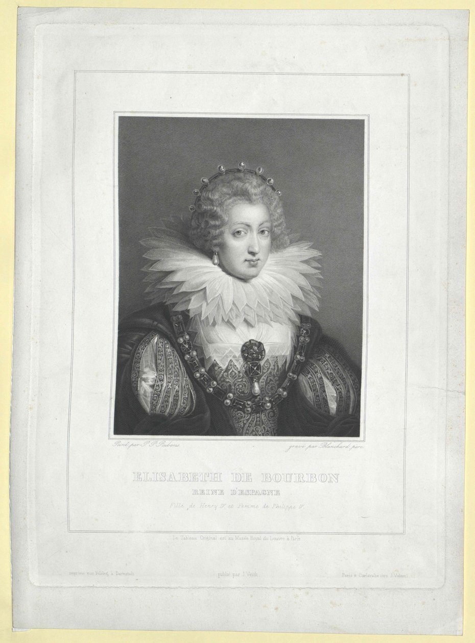 Erzsébet francia hercegnő (nyomtatás) alkotó: Artist Unknown