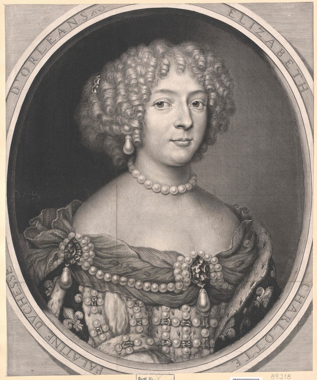Elisabeth Charlotte palotai hercegnő (nyomtatás) alkotó: Artist Unknown